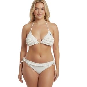 New POLO Ruffle Bikini Set Size XL